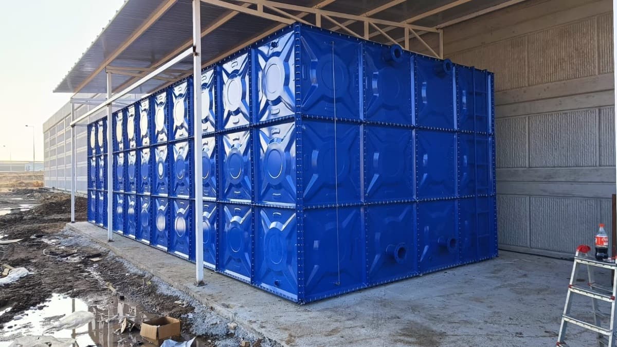 UCS modüler su deposu — Termoplastik kaplamalı içme suyu deposu